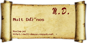 Mult Dános névjegykártya